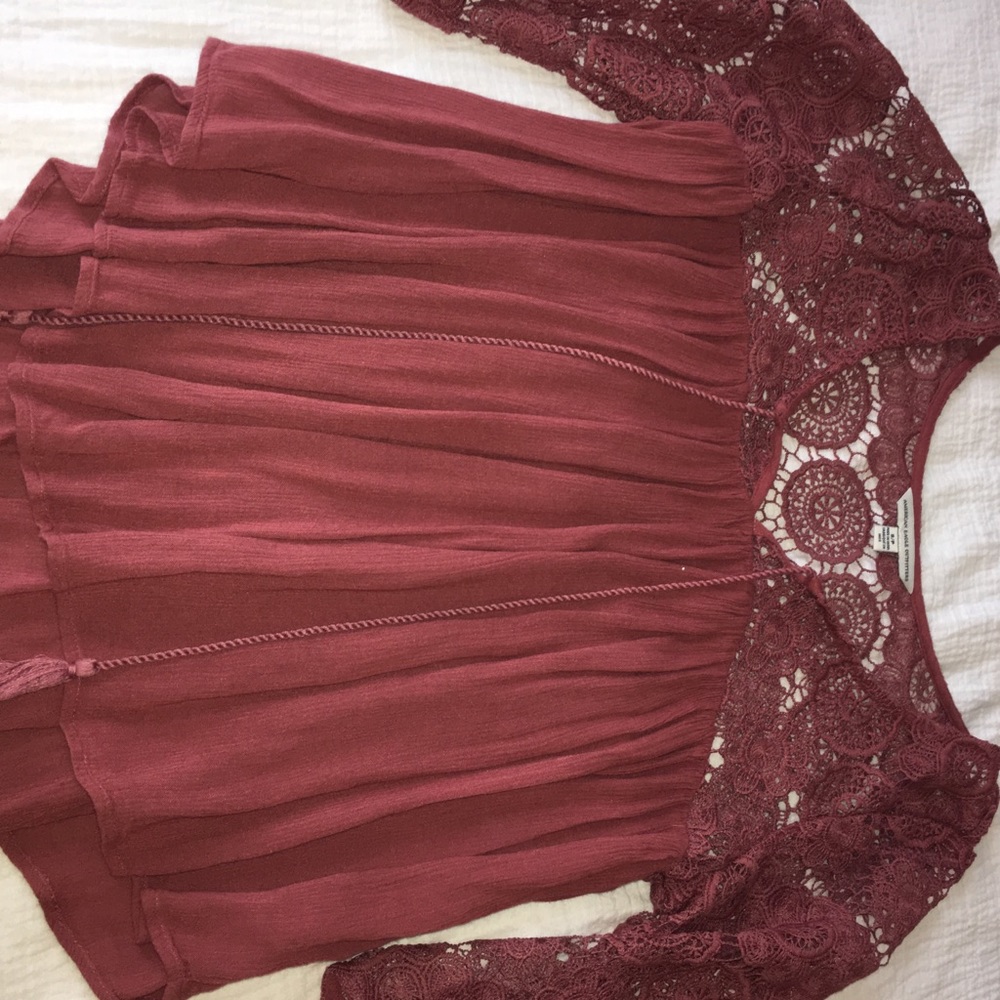 American Eagle Crochet top blouse